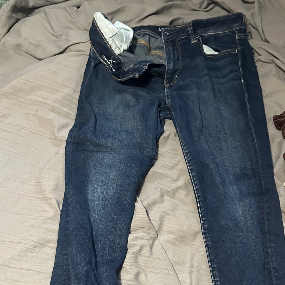 Dark Wash Skinny Jeans - Blue
